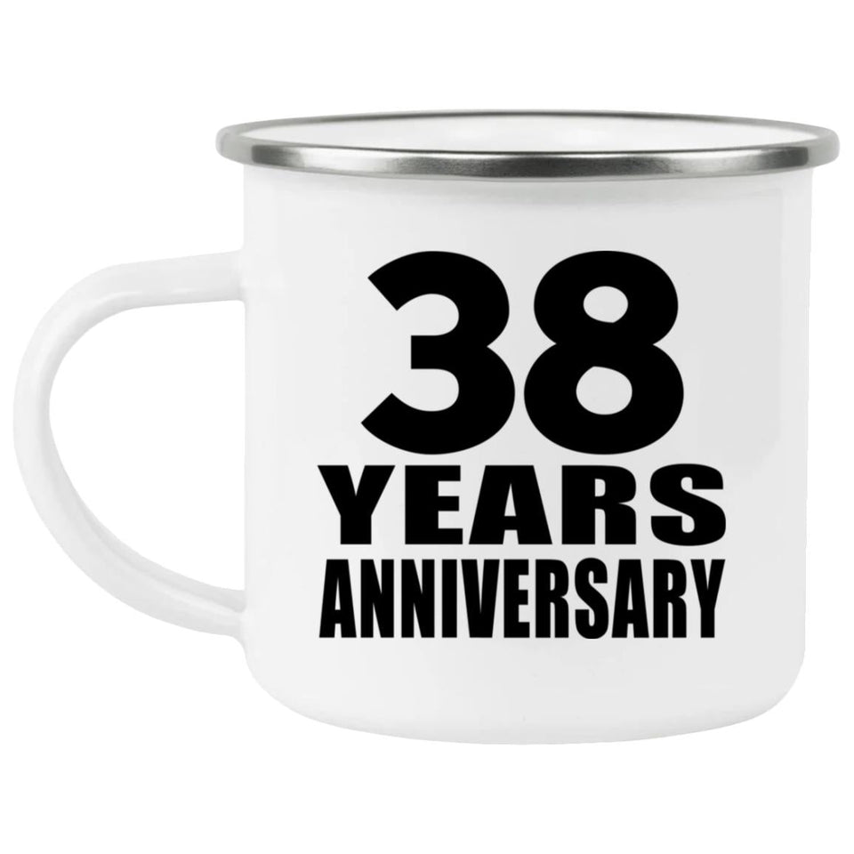 38th Anniversary 38 Years - 12oz Camping Mug