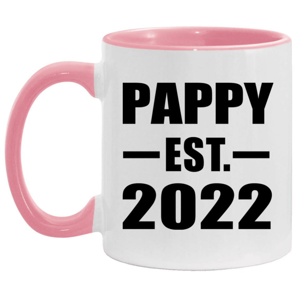 Pappy Established EST. 2022 - 11oz Accent Mug Pink