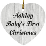 Ashley Baby's First Christmas - Heart Ornament F