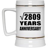 53rd Anniversary Square Root of 2809 Years Anniversary - Beer Stein