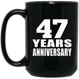 47th Anniversary 47 Years - 15 Oz Coffee Mug Black
