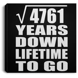 69th Anniversary Square Root of 4761 Years Lifetime To Go - Canvas Square