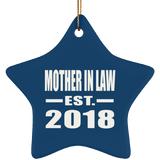 Mother In Law Established EST. 2018 - Star Ornament