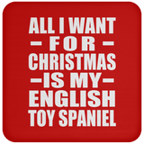 All I Want For Christmas Is My English Toy Spaniel - Coaster
