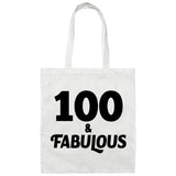 100th Birthday 100 & Fabulous - Tote Bag White