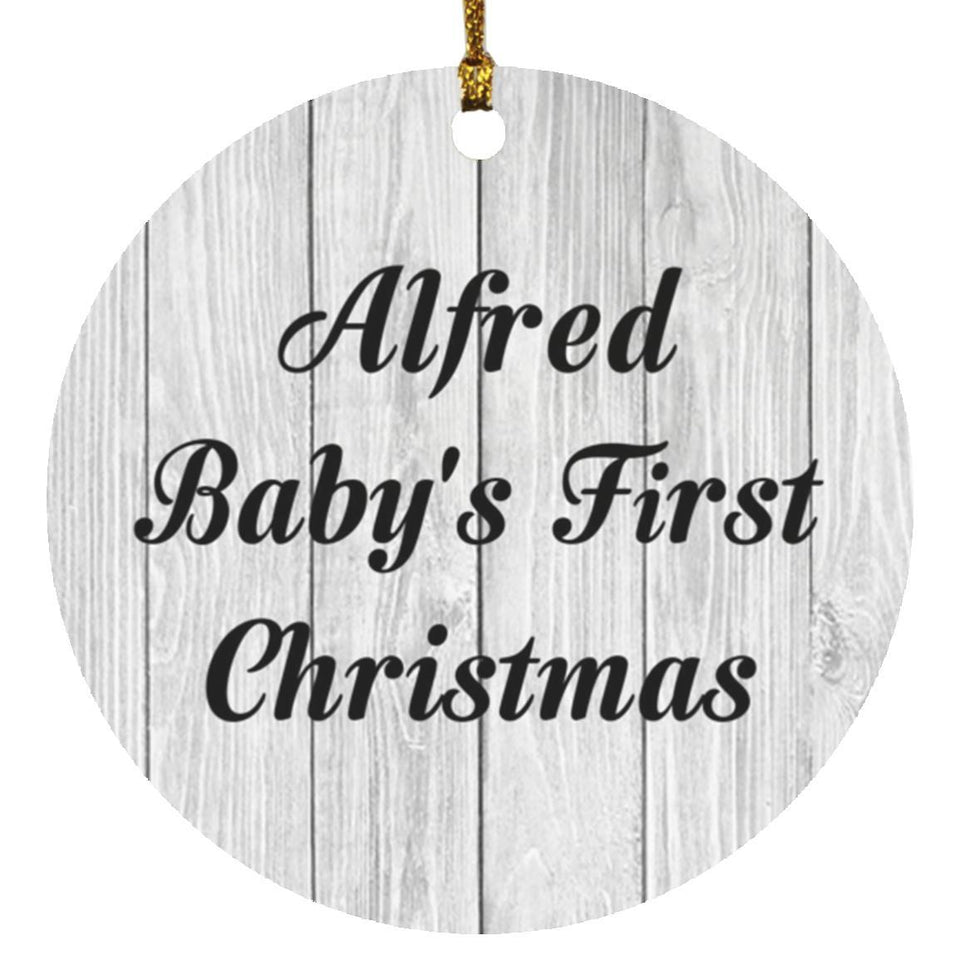 Alfred Baby's First Christmas - Circle Ornament F