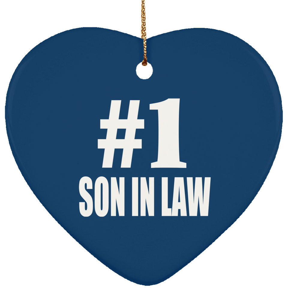 Number One #1 Son In Law - Heart Ornament