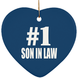 Number One #1 Son In Law - Heart Ornament