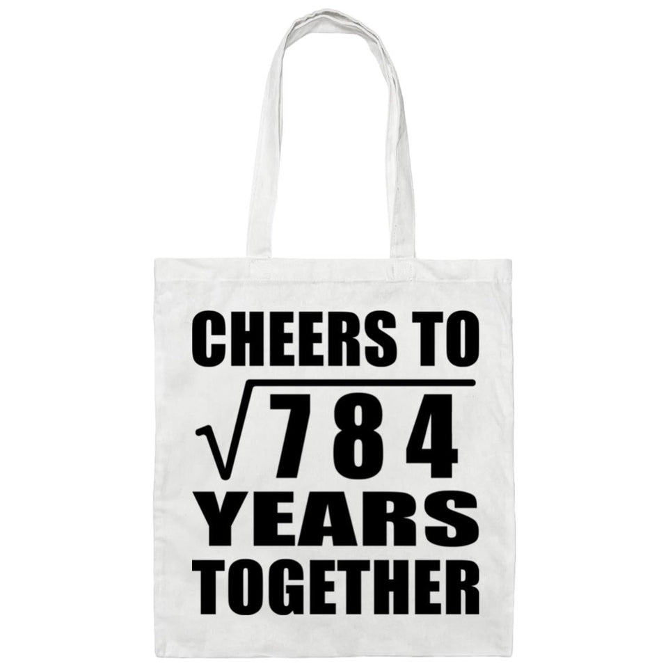 28th Anniversary Cheers To Square Root of 784 Years Together - Tote Bag White