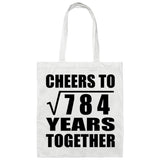 28th Anniversary Cheers To Square Root of 784 Years Together - Tote Bag White
