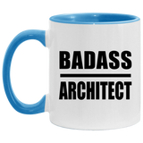 Badass Architect - 11oz Accent Mug Blue