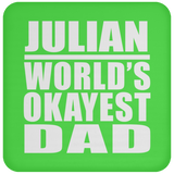 Julian World's Okayest Dad - Drink Coaster