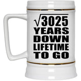 55th Anniversary Square Root of 3025 Years Lifetime To Go - Beer Stein