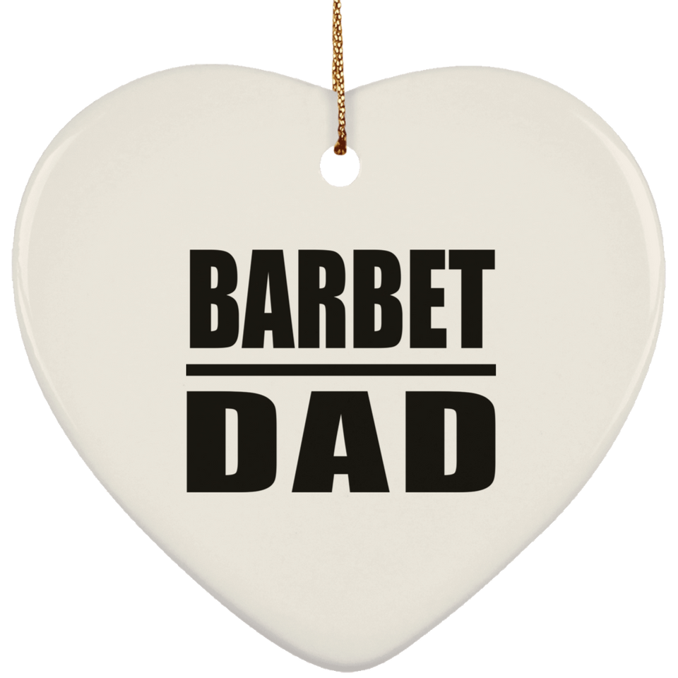 Barbet Dad - Heart Ornament