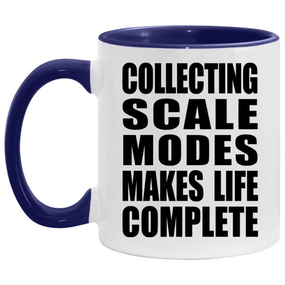 Collecting Scale Modes Makes Life Complete - 11oz Accent Mug Purple