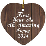 First Year As An Amazing Poppy 2024 - Heart Ornament D