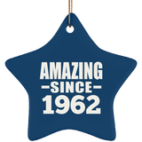 61st Birthday Amazing Since 1962 - Star Ornament