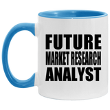 Future Market Research Analyst - 11oz Accent Mug Blue