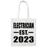 Electrician Established EST. 2023 - Tote Bag White
