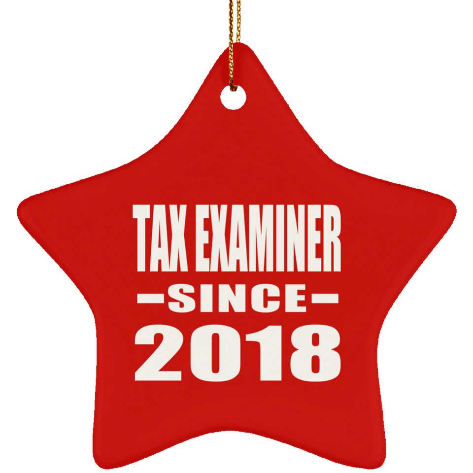Tax Examiner Since 2018 - Star Ornament