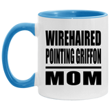 Wirehaired Pointing Griffon Mom - 11oz Accent Mug Blue