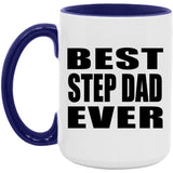 Best Step Dad Ever - 15oz Accent Mug Purple