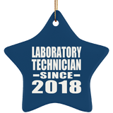 Laboratory Technician Since 2018 - Star Ornament