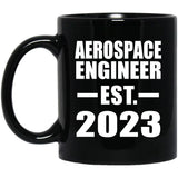 Aerospace Engineer Established EST. 2023 - 11oz Coffee Mug Black