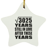55th Anniversary Square Root of 3025 Years Still In Love - Star Ornament