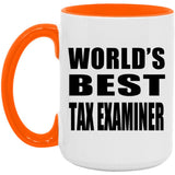 World's Best Tax Examiner - 15oz Accent Mug Orange