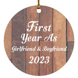 First Year As Girlfriend & Boyfriend 2023 - Circle Ornament E