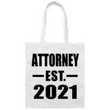 Attorney Established EST. 2021 - Tote Bag White