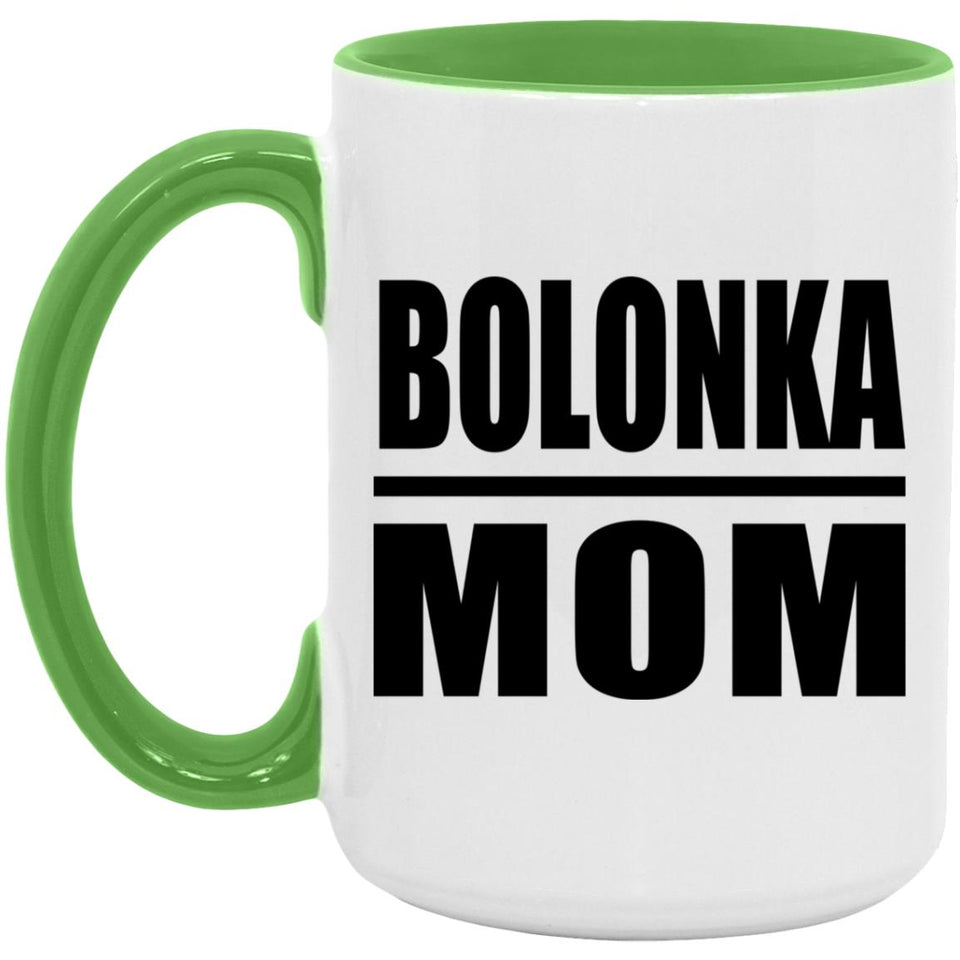 Bolonka Mom - 15oz Accent Mug Green