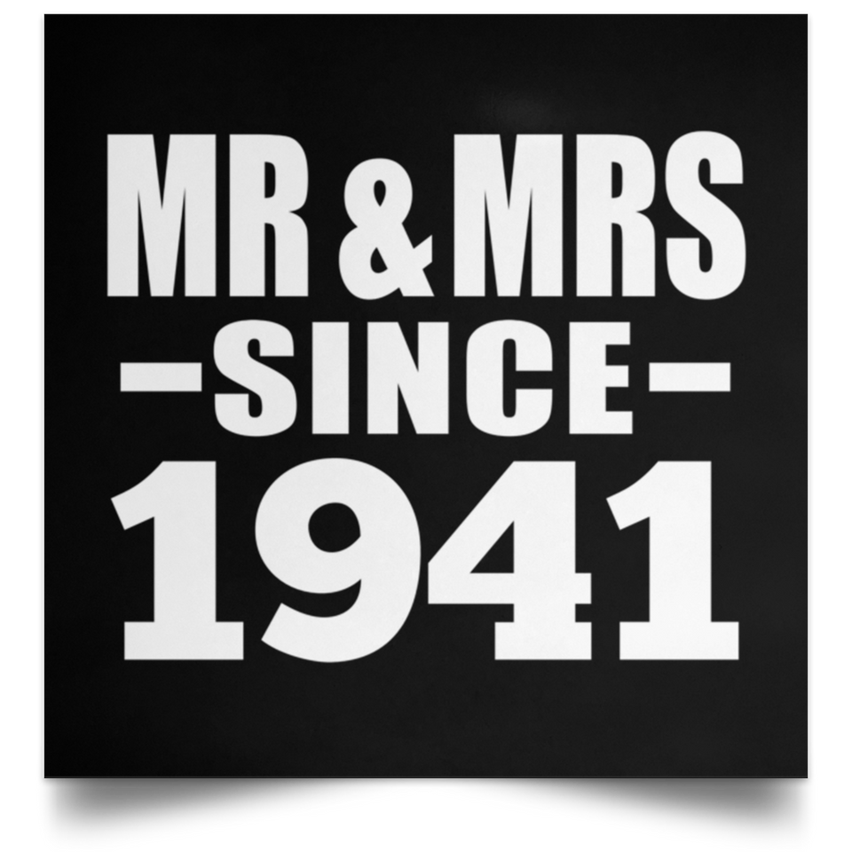 83rd Anniversary Mr & Mrs Since 1941 - Poster Square