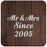 19th Anniversary Mr & Mrs Since 2005 - Drink Coaster D