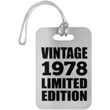 46th Birthday Vintage 1978 Limited Edition - Luggage Bag Tag