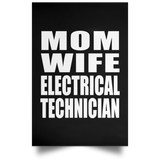 Mom Wife Electrical Technician - Poster Portrait