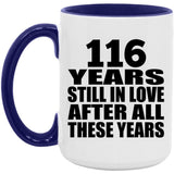 116th Anniversary 116 Years Still In Love After These Years - 15oz Accent Mug Purple