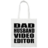 Dad Husband Video Editor - Tote Bag White