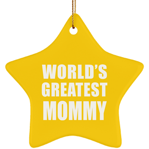 World's Greatest Mommy - Star Ornament