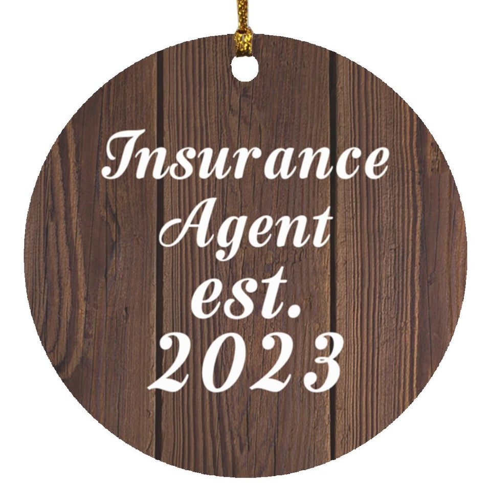 Insurance Agent Established Est. 2023 - Circle Ornament D