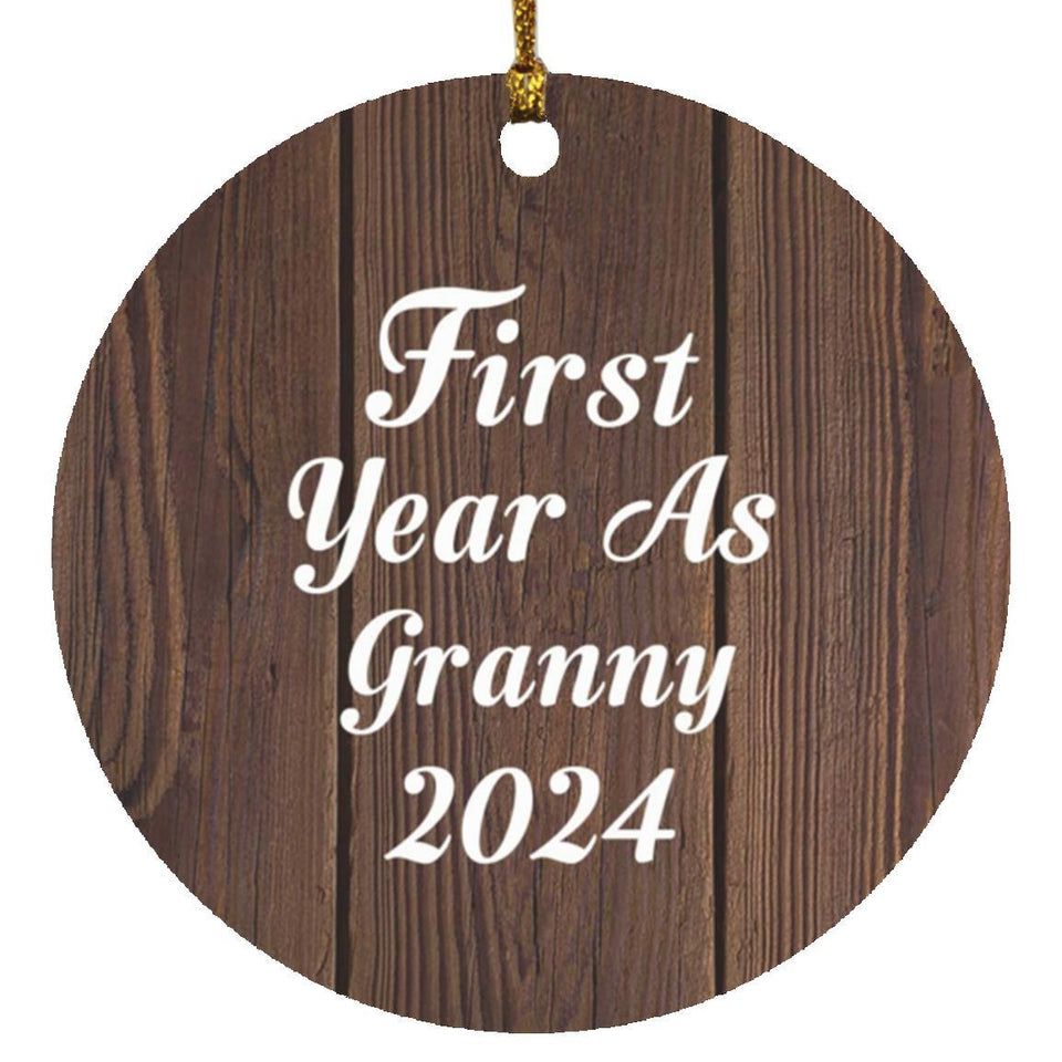 First Year As Granny 2024 - Circle Ornament D