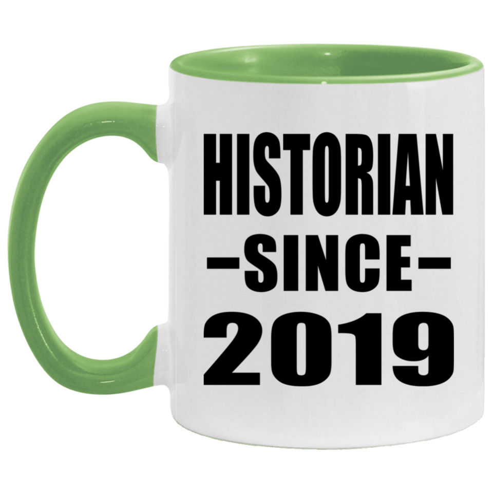 Historian Since 2019 - 11oz Accent Mug Green