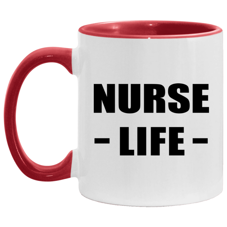 Nurse Life - 11oz Accent Mug Red