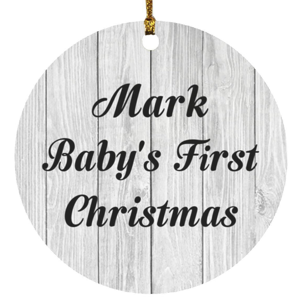 Mark Baby's First Christmas - Circle Ornament F