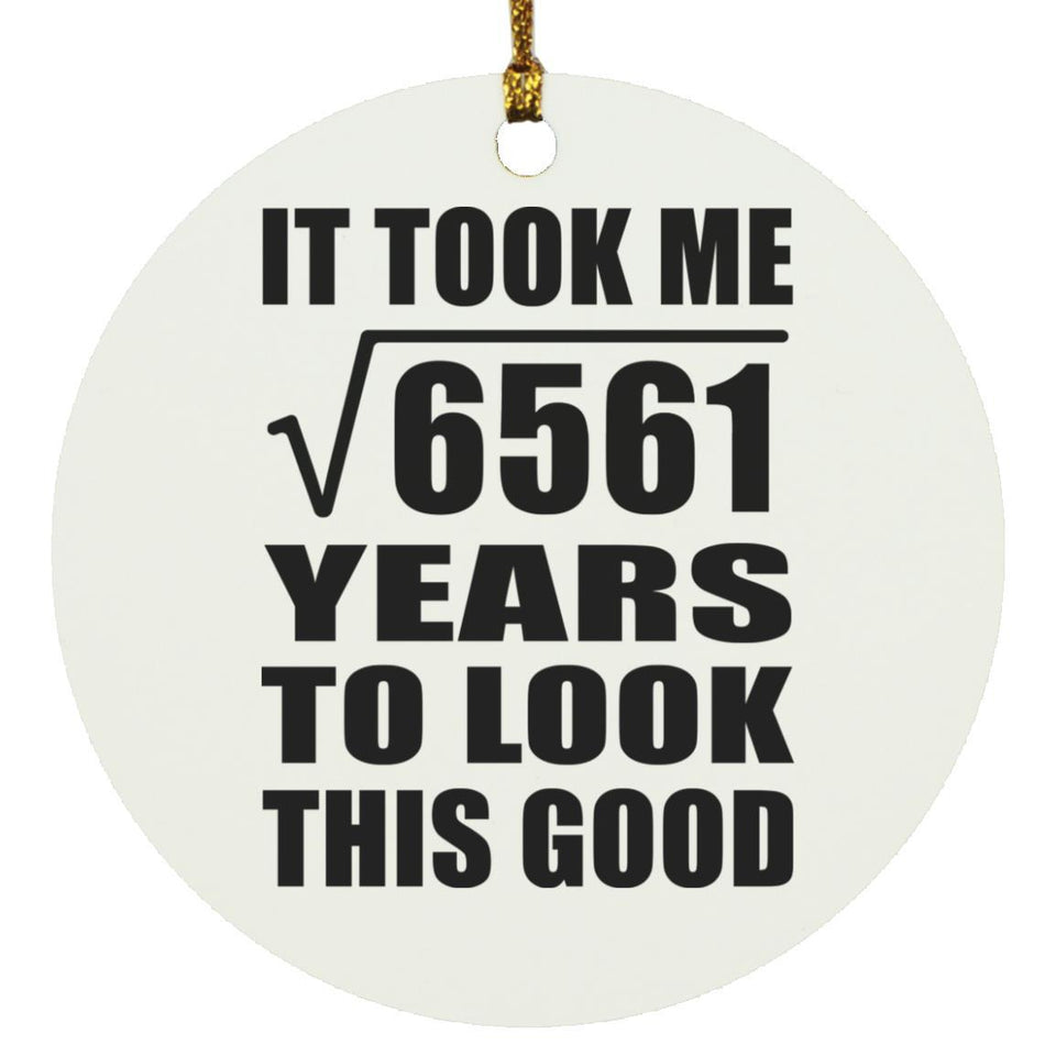 81st Birthday Took Square Root of 6561 Years To Look Good - Circle Ornament