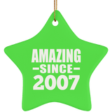 17th Birthday Amazing Since 2007 - Star Ornament