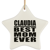 Claudia Best Mom Ever - Star Ornament