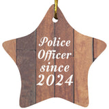 Police Officer Since 2024 - Star Ornament E
