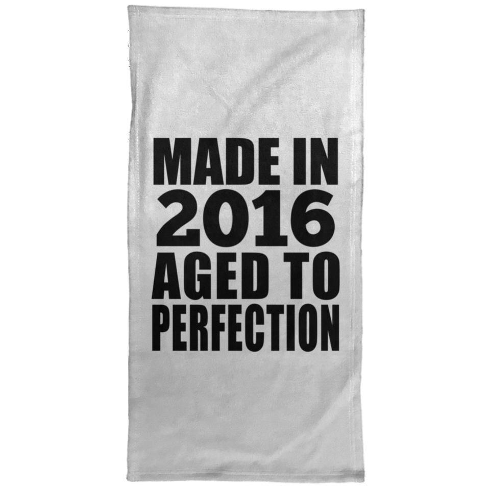 8th Birthday Made In 2016 Aged to Perfection - Hand Towel
